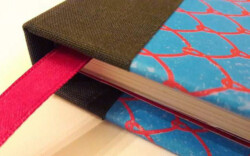 selbstgemachtes blaues Notizbuch